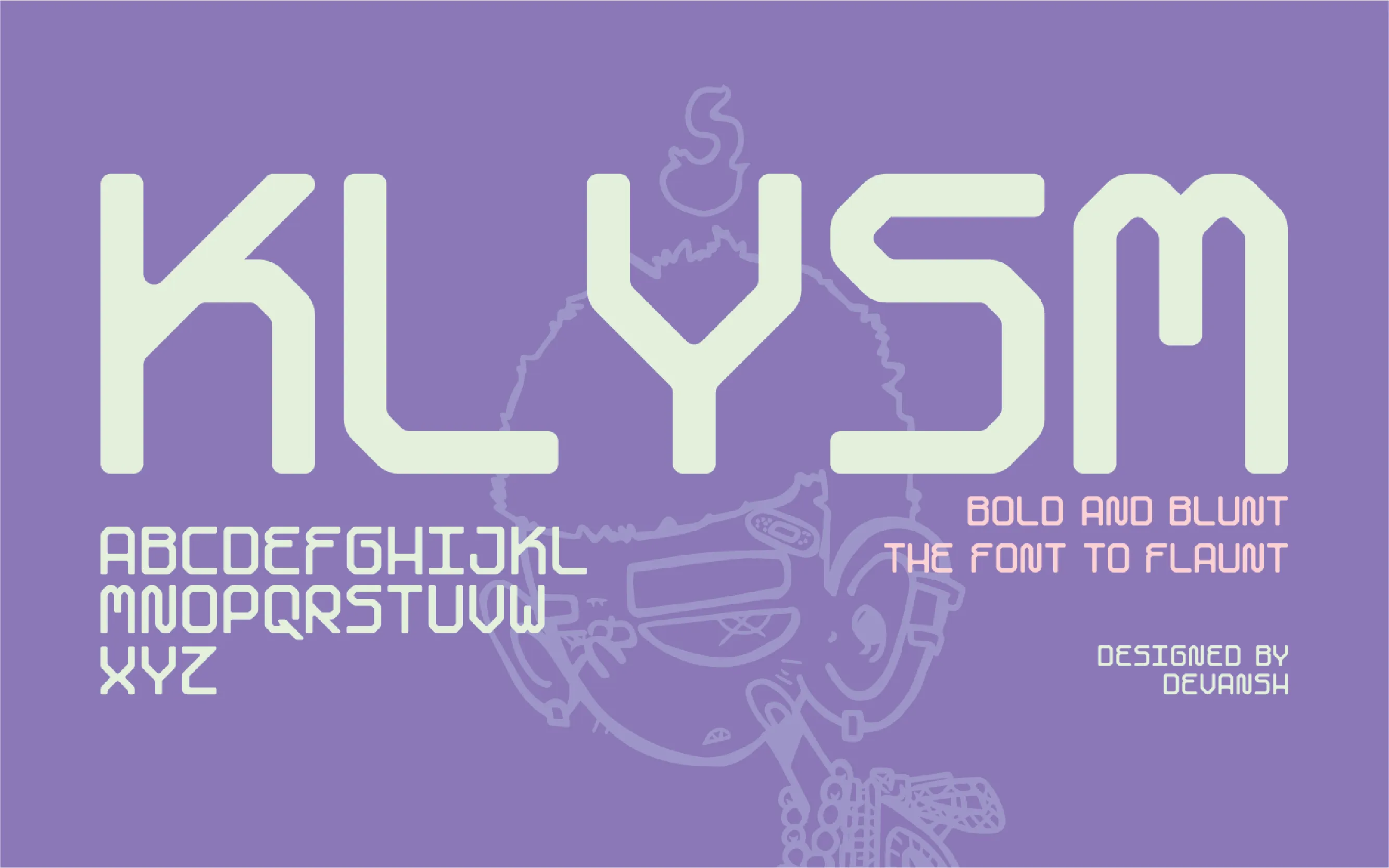 KLYSM — custom geometric typeface
