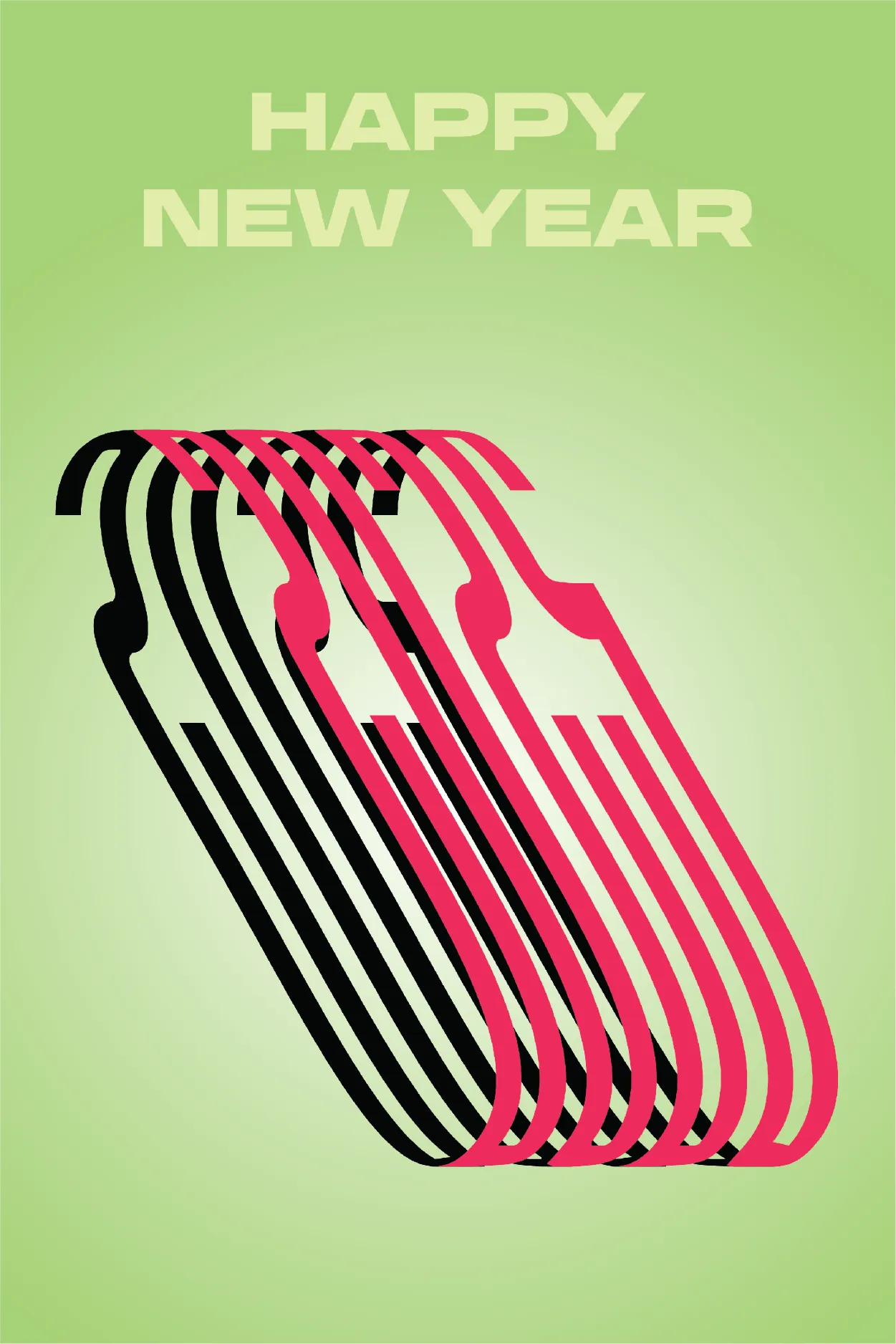 3D New Year poster